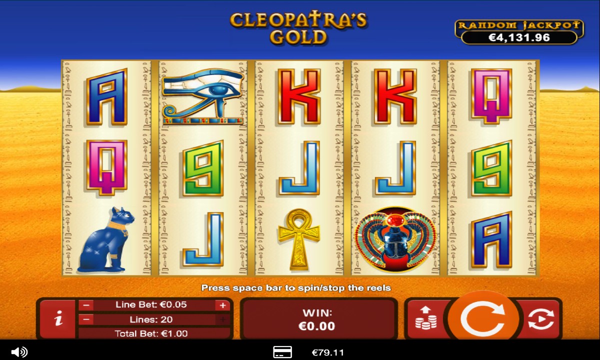 Play Cleopatra's Gold at Punt Casino.