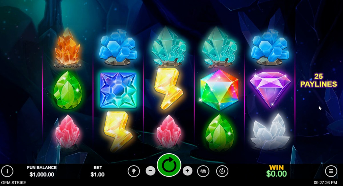 Spin the reels of the Gem Strike slot at Punt Casino.