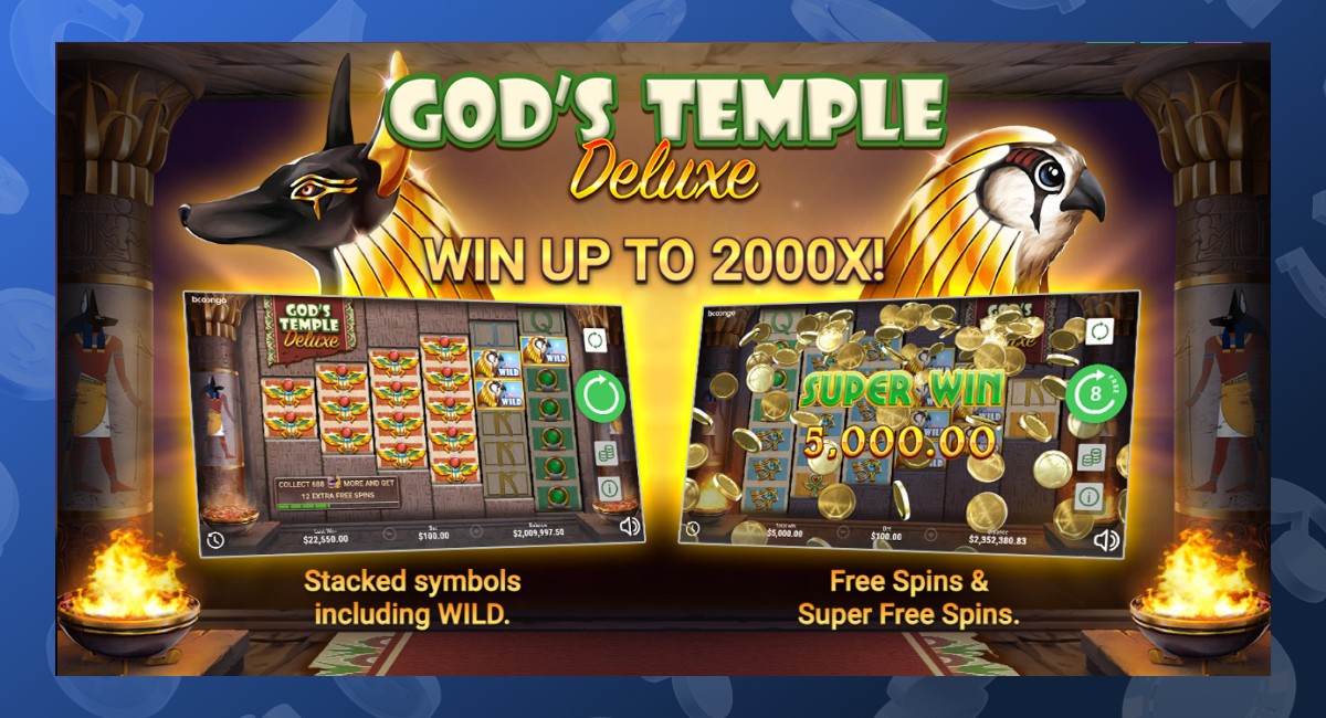 Play Gods Temple Deluxe at Punt Casino.