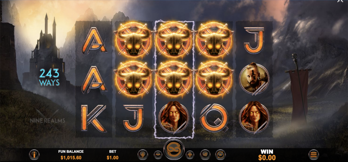 Nine Realms is a 5-reel slot with 243 ways to win at Punt Casino. 