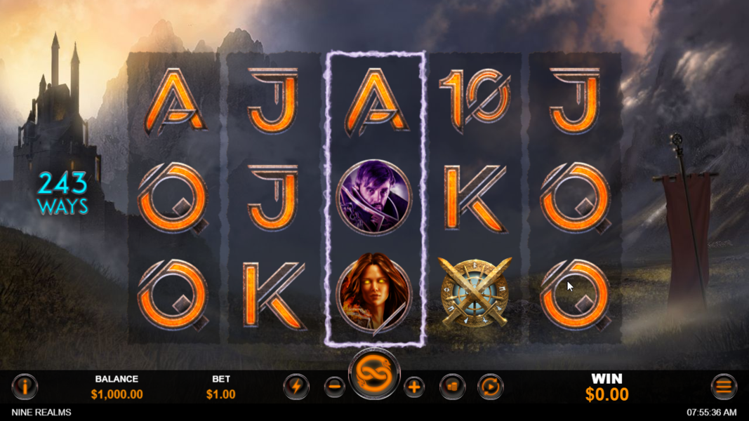 Play RealTime Gaming’s latest slot release, Nine Realms, at Punt Casino. 