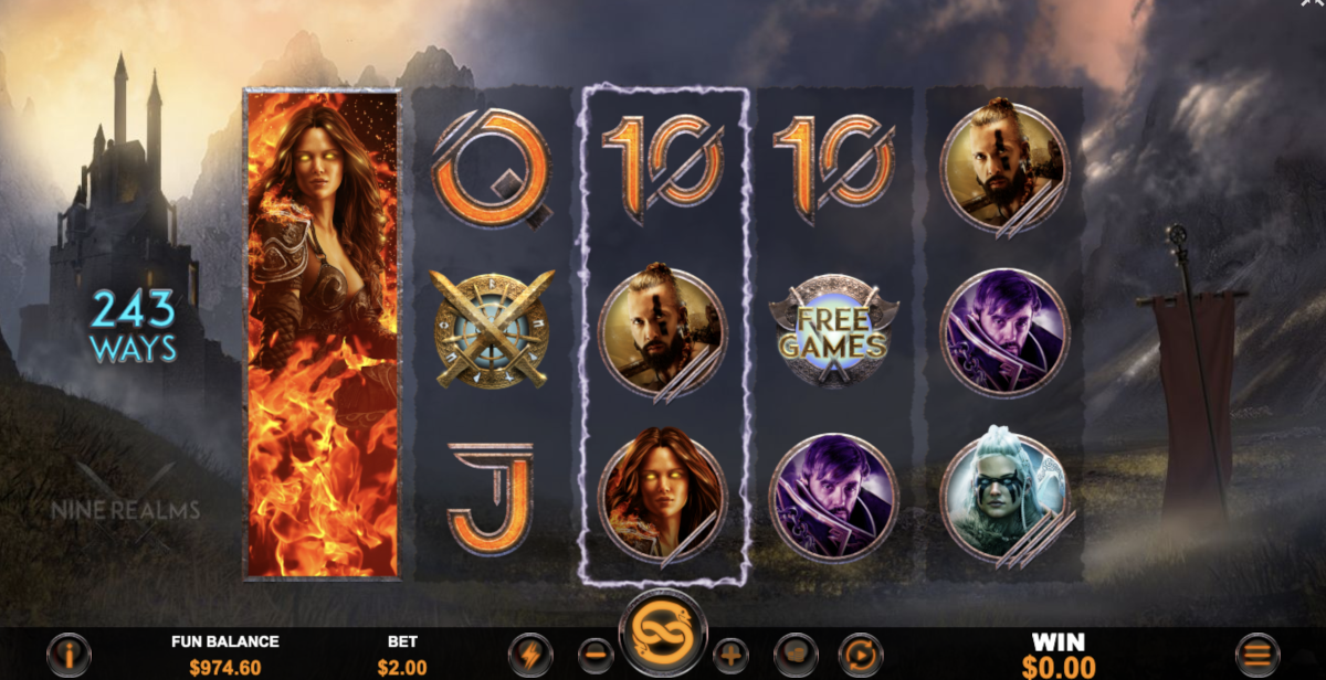 Nine Realms slot at Punt Casino offers a 97%+ slots RTP.