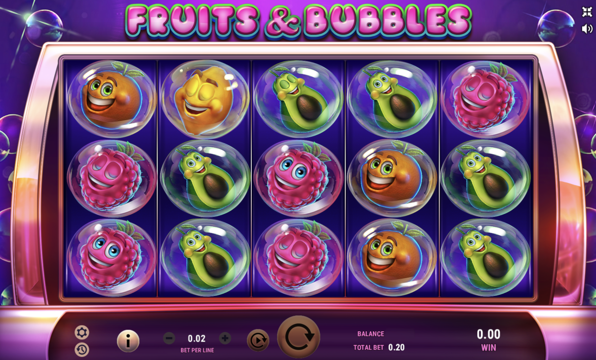 Fruits and Bubbles slot played at Punt Casino.
