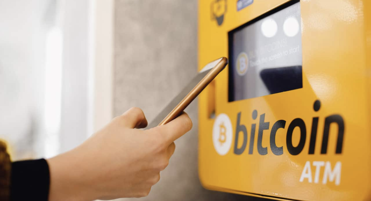 Using a Bitcoin ATM.
