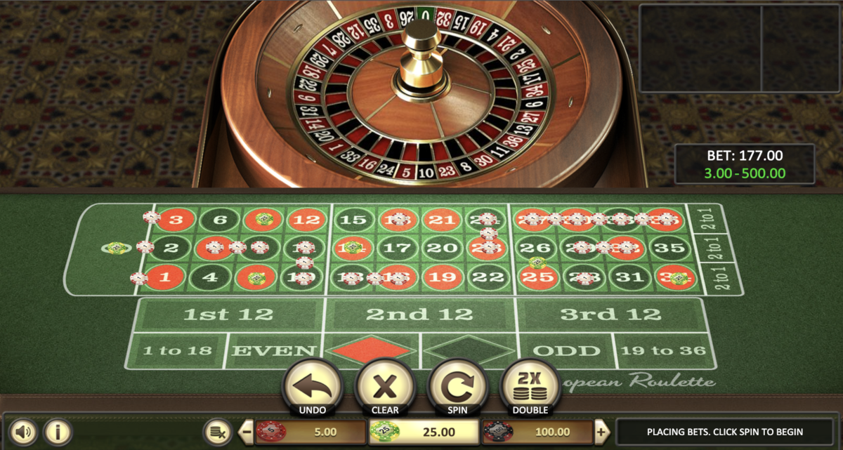 European Roulette from Betsoft played at Punt Casino.
