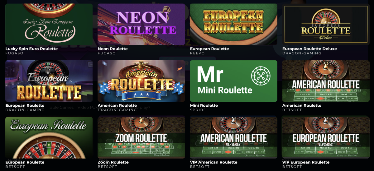 Roulette games available to play using cryptocurrency at Punt Casino.