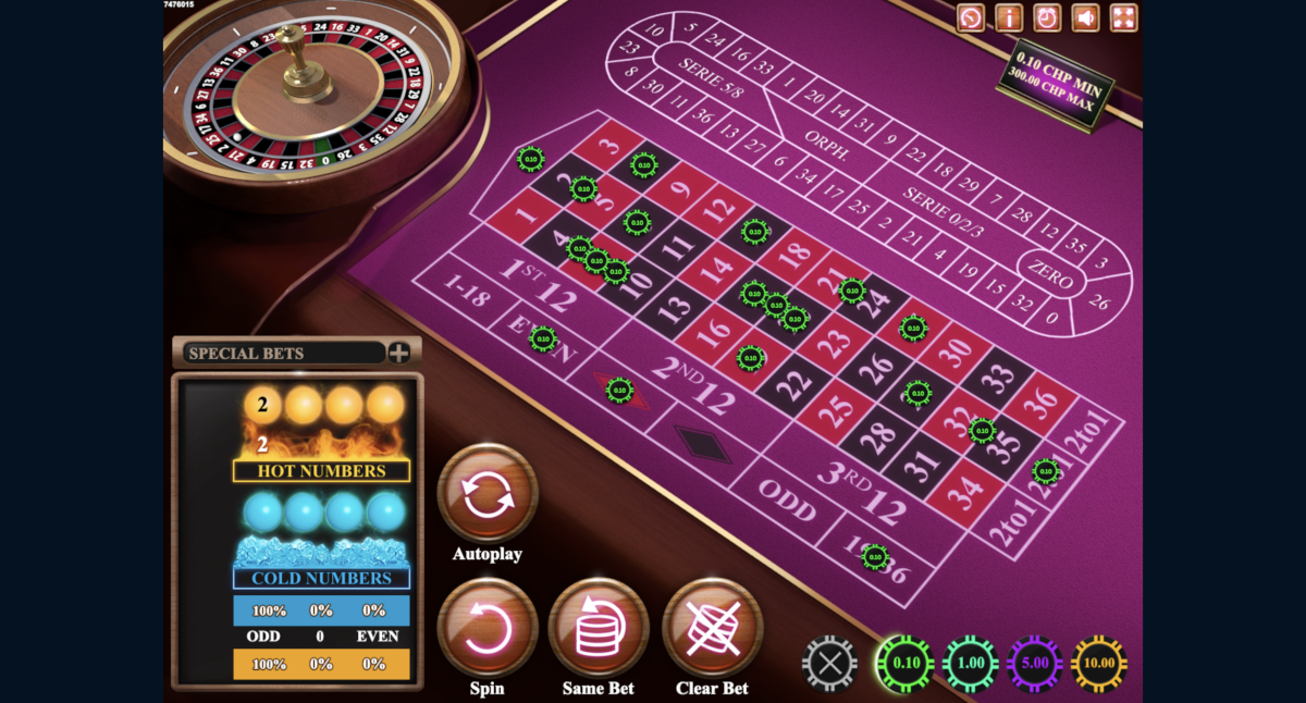 Neon Roulette from Fugaso is a high RTP table game at Punt.