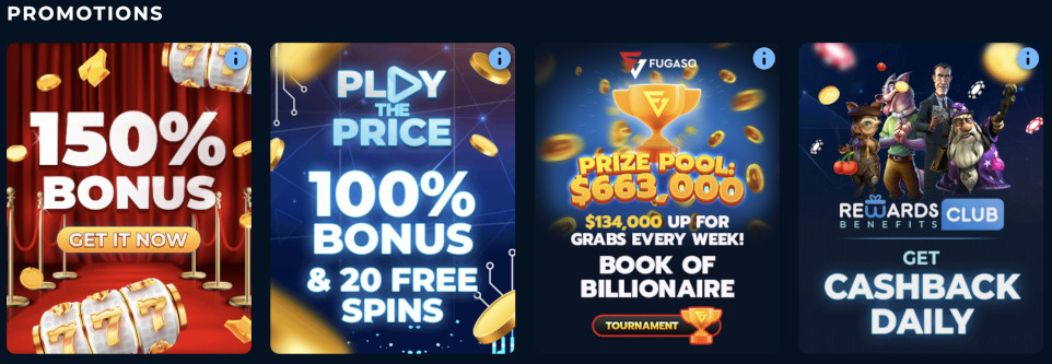 Current bonuses and promotions at Punt Casino.