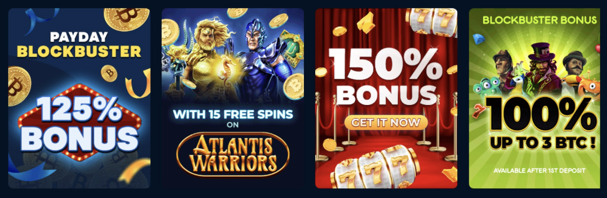 Some of the bonuses available at Punt Casino.