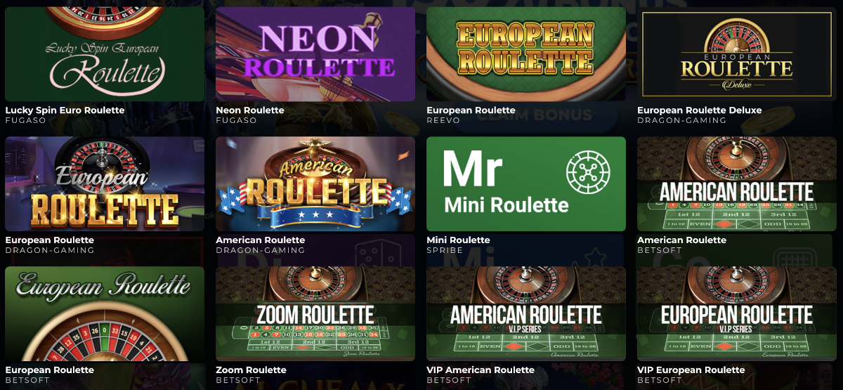 Online roulette games available to play using cryptocurrency at Punt Casino.