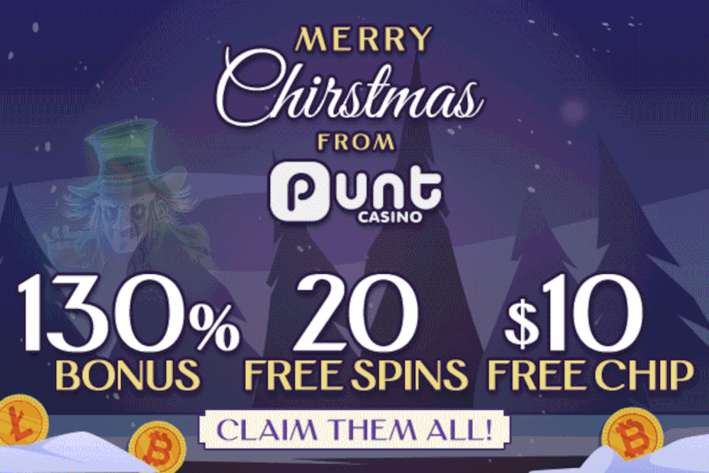 Christmas bonuses at Punt Casino.