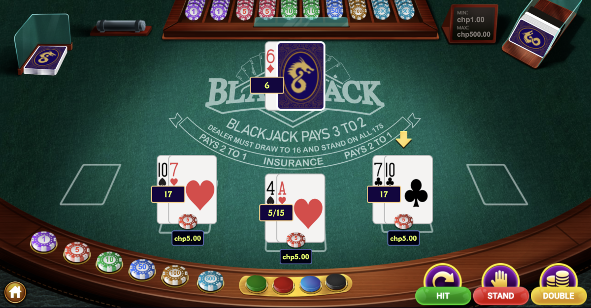 Blackjack from Dragon Gaming played at Punt Casino.
