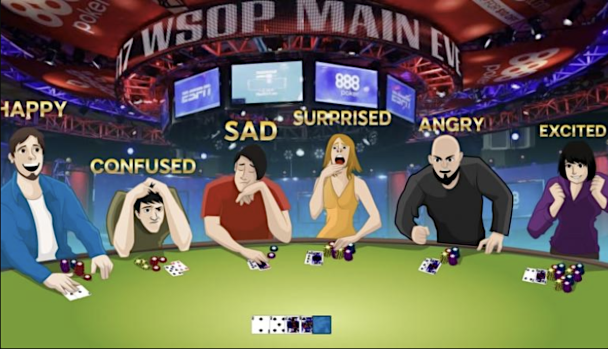 Different emotions that lead to poker tells.