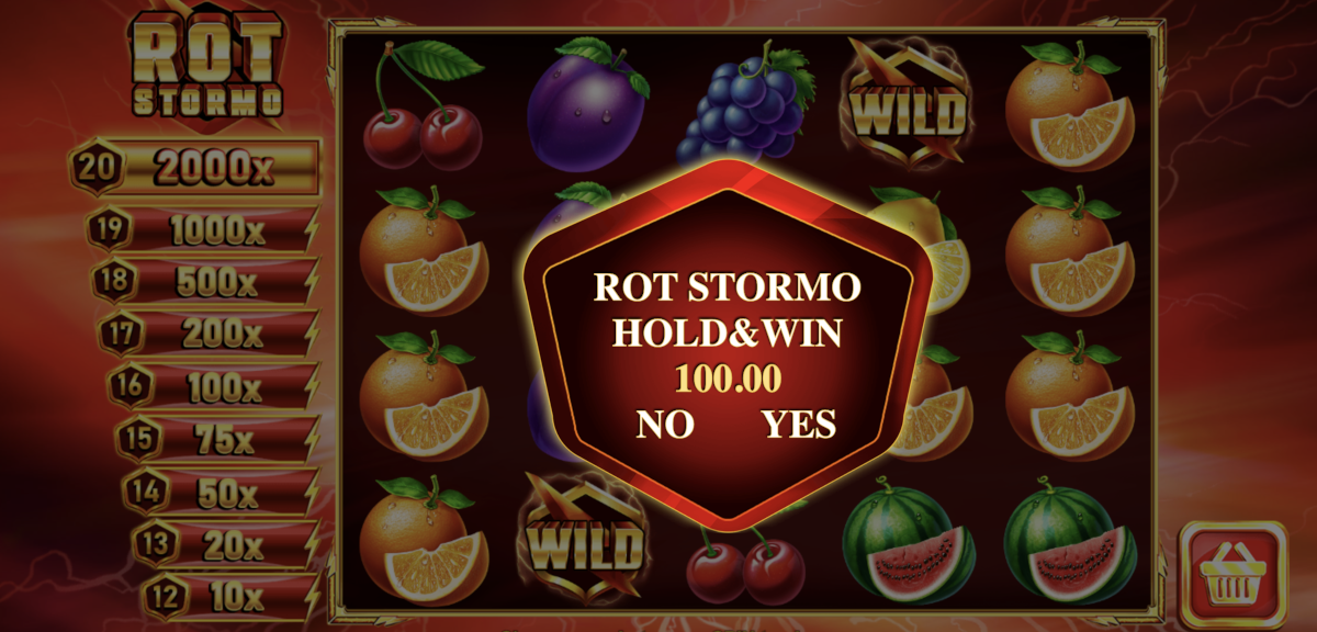 Buy bonus feature in Rot Stormo slot.