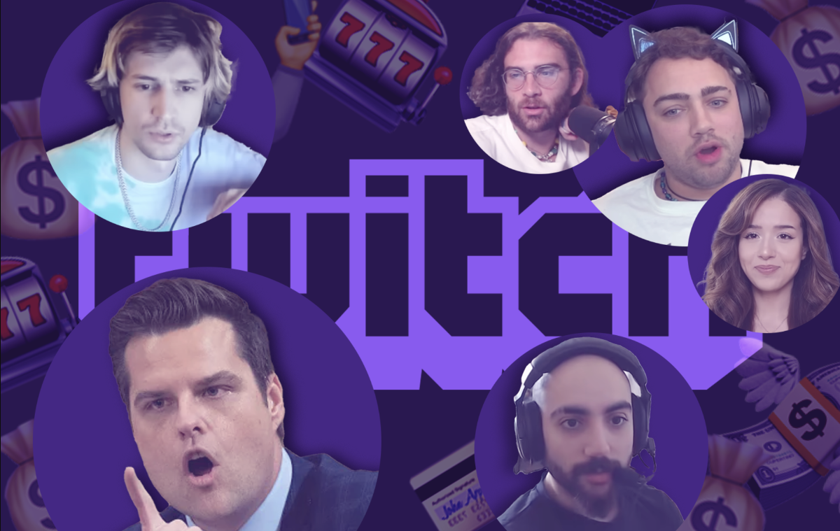 Some popular streamers on Twitch involved in the recent slots ban.