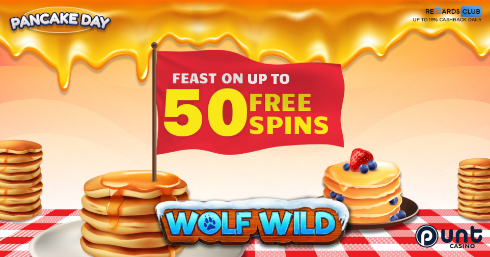 Pancake Day free spins at Punt Casino.
