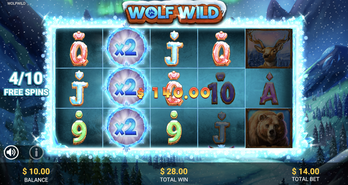 Wolf Wild at Punt Casino offers a free spins feature with added multipliers.