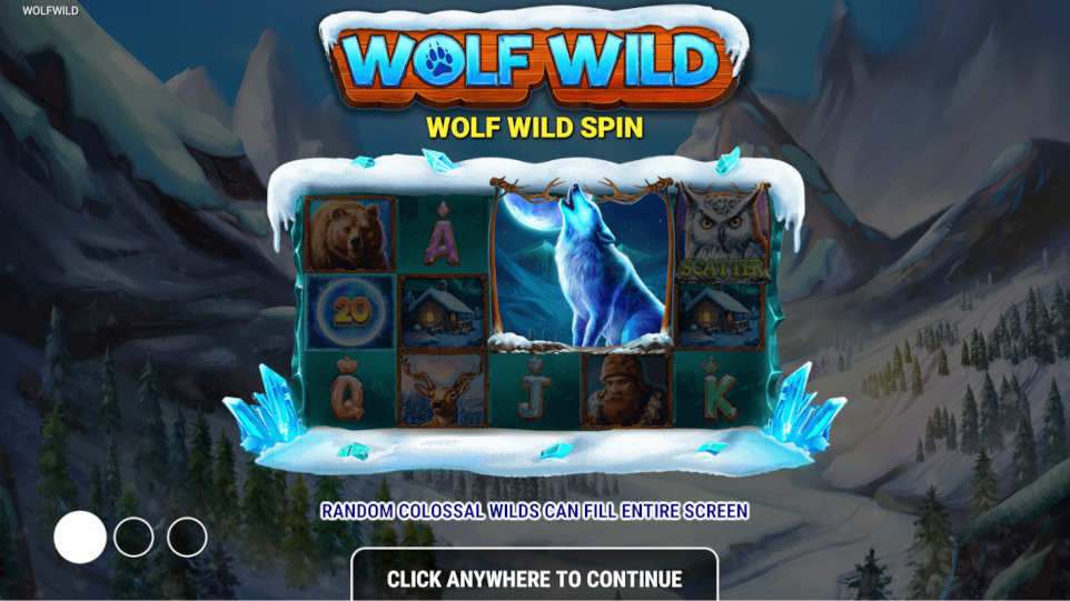 Wolf Wild slot from Reevo offers an expanding Wild symbol that can cover all reels to help you win.