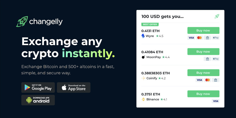 Changelly crypto exchange to buy crypto online.