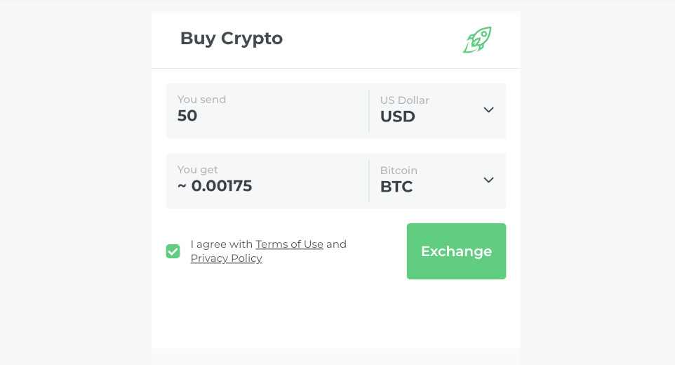 Depositing crypto using Changelly at Punt Casino.