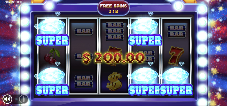 Diamond Luck slot from Reevo played at Punt Casino.