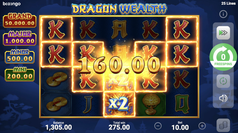 Dragon Wealth slot free spins.