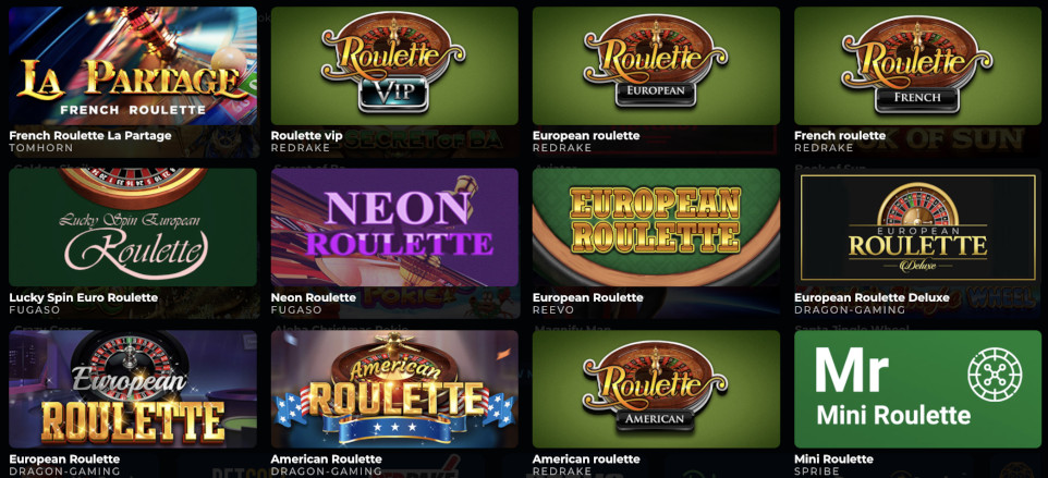 Online roulette games at Punt Casino.