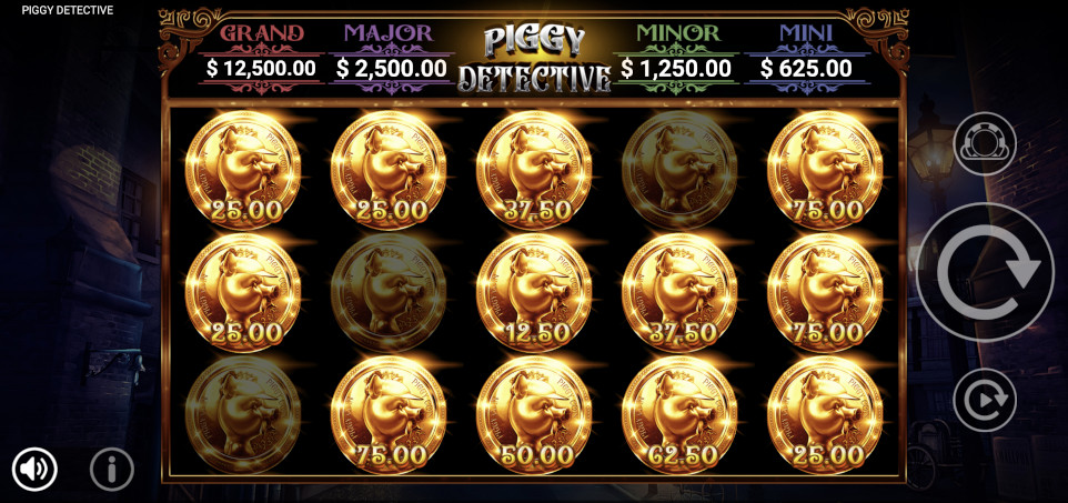 Piggy Detective slot from Reevo played at Punt Casino.